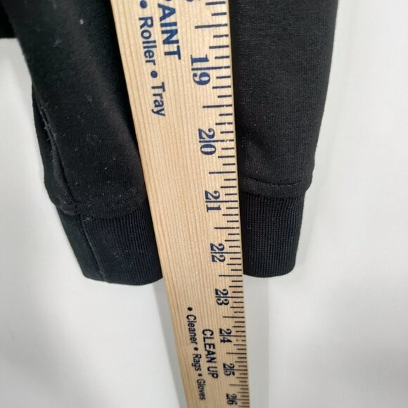 Ted Baker Crewneck Graphic Front Logo Boxy Pullover Sweater Top Large Men Black - Picture 7 of 8